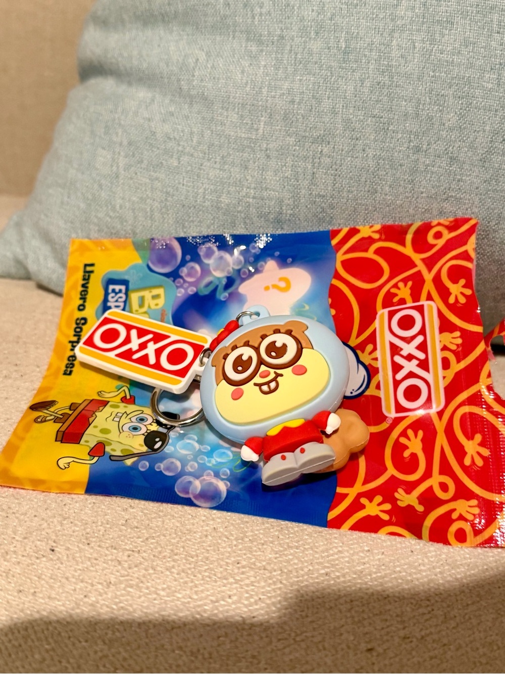 Oxxo Bob Esponga Llavero Keychain New Sponge Bob Sandy Cheeks